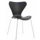 Silla ARNE NEW, cromada, polipropileno negro