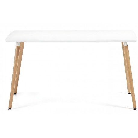 Mesa NURY, madera, tapa blanca, 160 x 90 cms