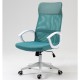 Sillón de oficina VERTON, blanco, malla y asiento verde