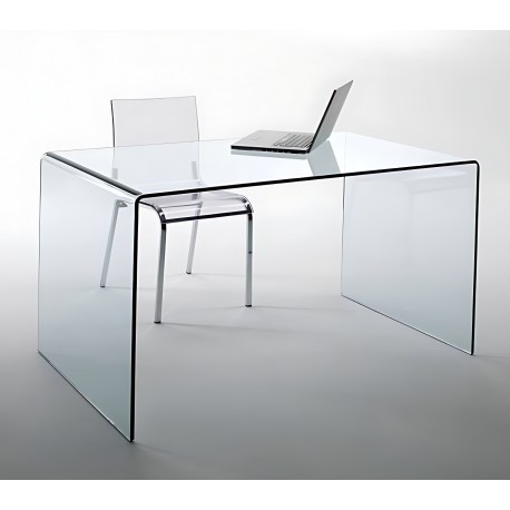 Mesa CONCORD NEW, cristal curvado, 150 x 80 cms