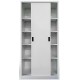 Armario metálico OLIMPO, puertas correderas, gris ral 7035, 90x46x185 cms