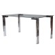 Mesa LAINEY 160 (M), cromada, cristal, 160x90 cms