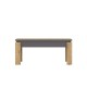 Mesa baja PHILIPPA, biIaminado roble con gris oscuro, 90 cms.