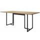 Mesa PRIME 25, metal negro, tapa MDP color avellana, 180 x 90 cms