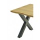 Mesa LERMA 160, metal, negro, tapa DM bilaminado 160 x 90 cms