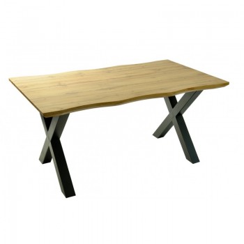 Mesa LERMA 160, metal, negro, tapa DM bilaminado 160 x 90 cms