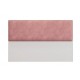 Cabecero UNI 160, MDP blanco, tejido velvet rosa, 160x5x90 cms