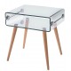Mesa HOLANDA, madera, cristal, 55x40 cms
