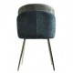 Silla DRESDE, cromada, tapizada chenilla azul y gris claro