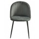 Silla PALM GREY, metal, tapizado velvet gris con trasera palm