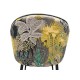 Silla PALM GREY, metal, tapizado velvet gris con trasera palm