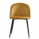 Silla PALM YELLOW, metal, tapizado velvet amarillo con trasera palm