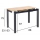Mesa Elda laminado apertura frontal