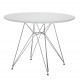 Mesa STAR, cromada, lacada blanca, 100 cms de diámetro