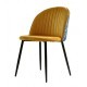 Silla CARNAVAL YELLOW, metal, tapizado velvet amarillo con trasera carnaval