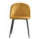 Silla CARNAVAL YELLOW, metal, tapizado velvet amarillo con trasera carnaval