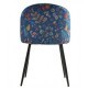 Silla CARNAVAL YELLOW, metal, tapizado velvet amarillo con trasera carnaval
