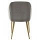 Sillón LART, metal, tapizado tejido linen gris oscuro