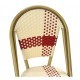 Silla GARNIER, apilable, aluminio, ratán beige y rojo