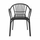 Sillón AMALFI, apilable, polipropileno antracita