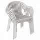 Sillón AMALFI, apilable, polipropileno gris pálido