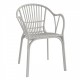Sillón AMALFI, apilable, polipropileno gris pálido