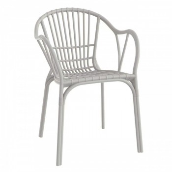 Sillón AMALFI, apilable, polipropileno gris pálido