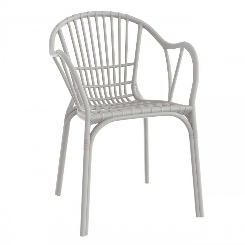 Sillón AMALFI, apilable, polipropileno gris pálido
