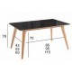 Mesa Nora cristal fija