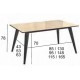 Mesa Nora cristal fija