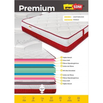 Colchón viscoelástico 135x190 PREMIUM SDM