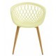 Sillón STRAUSS, metal, polipropileno amarillo pastel