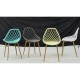 Silla STRAUSS, metal, polipropileno verde pastel