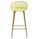 Taburete STRAUSS, metal, polipropileno amarillo pastel
