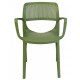 Sillón VERDI, apilable, polipropileno verde