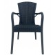 Sillón NESTOR, apilable, polipropileno antracita