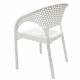 Sillón CALVIN, apilable, polipropileno blanco
