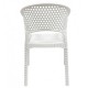 Sillón CALVIN, apilable, polipropileno blanco