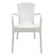 Sillón NESTOR, apilable, polipropileno blanco