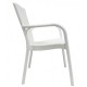 Sillón NESTOR, apilable, polipropileno blanco