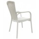 Sillón NESTOR, apilable, polipropileno blanco