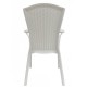 Sillón NESTOR, apilable, polipropileno blanco