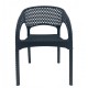 Sillón CALVIN, apilable, polipropileno Antracita