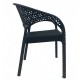 Sillón CALVIN, apilable, polipropileno Antracita