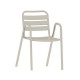 Sillón TROPICANA, apilable, polipropileno gris pálido