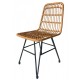 Silla BRUNEI, metal, ratán beige