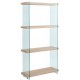 Estantería OSIRIS NEW, madera, cristal templado, 84x30x165 cms