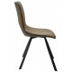 Silla ANTIBES NEW, metal, similpiel marrón oscuro