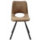 Silla ANTIBES NEW, metal, similpiel marrón oscuro