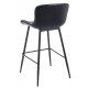 Taburete SAMPER, metal, similpiel vintage negra